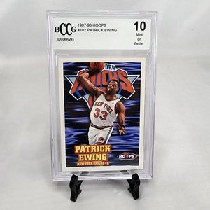 BCCG 10 Mint 97-98 Hoops New York Knicks Basketball Card 102 Patrick Ewing A1103